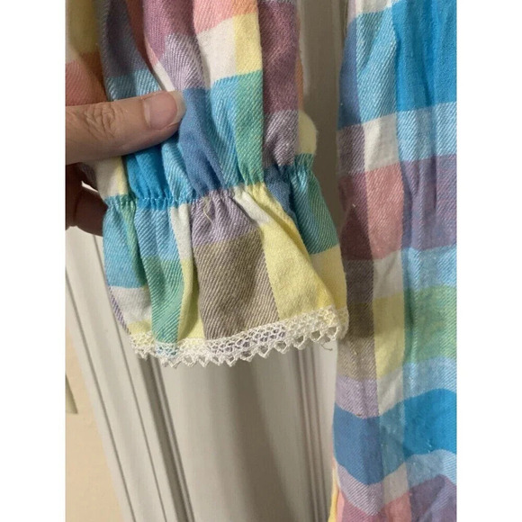 Vintage NWT Lyn Anne Maxi Flannel Granny Ruffle Nightgown 100% Cotton Size S (P6 - Picture 5 of 10